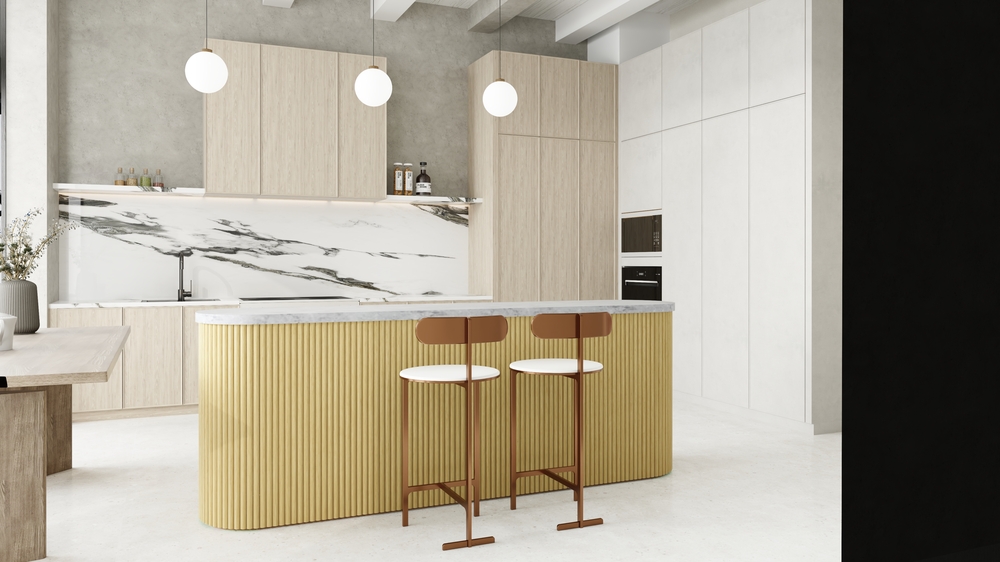 Flexible tambour wall panel